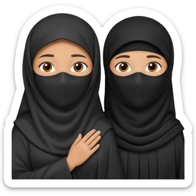 muslim couple, a man and a woman in niqab  sticker