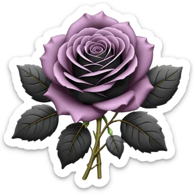 Black rose bouquet sticker