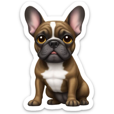 Brindle French bulldog sticker