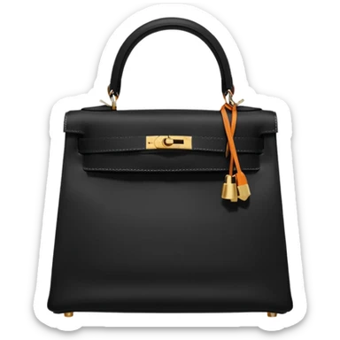 hermes kelly black matte color bag sticker