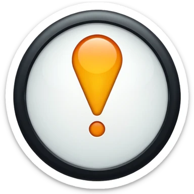 2 exclamation marks in a circle with white colour and its background in light blue colour sticker