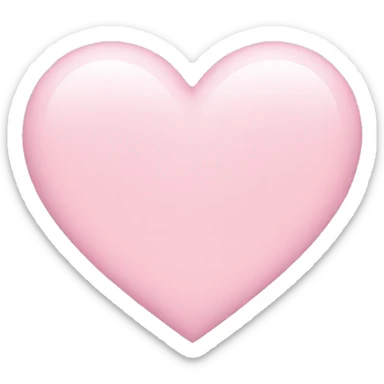 Light pink heart  sticker