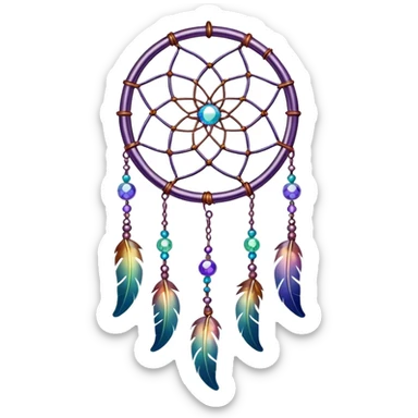 Iridescent Dreamcatcher-suncatcher sticker