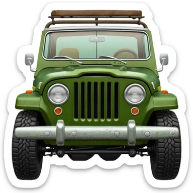 jeepster commando without top with straight hood sticker