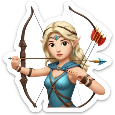 Warrior goddess archer sticker