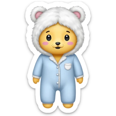 fluffy pyjamas sticker