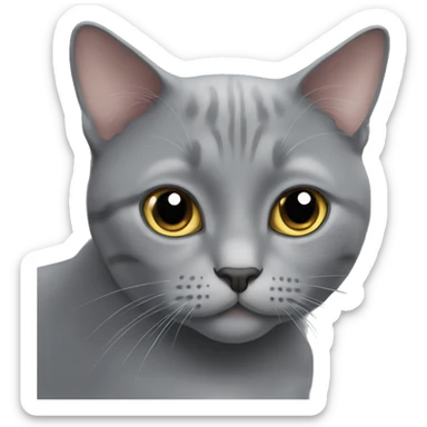 Britain grey cat sticker