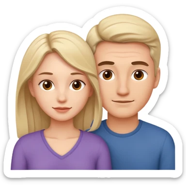 Naked man and woman laying together sticker