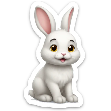 cutest rabbit ever  sticker