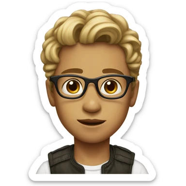 portrait of a stylish boy sticker