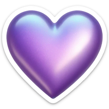 Iridescent lilac heart sticker