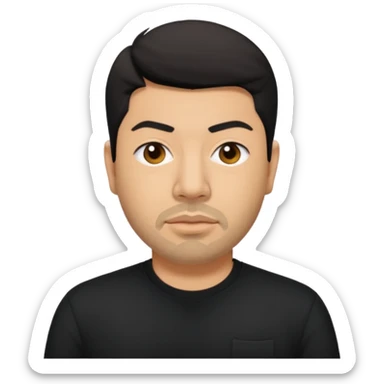 Chino Moreno with black shirt sticker