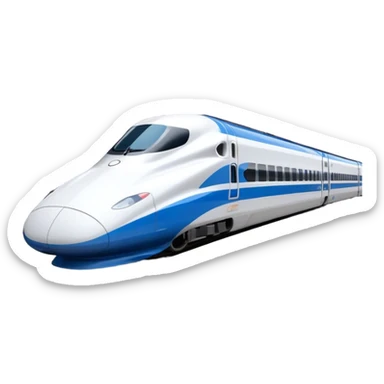 High-Speed Train (Shinkansen) - JR East (Model Year: 2021) (Iconic colour: White with blue) sticker