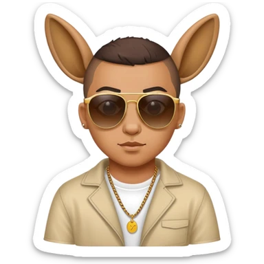 Bad Bunny with sunglasses sticker