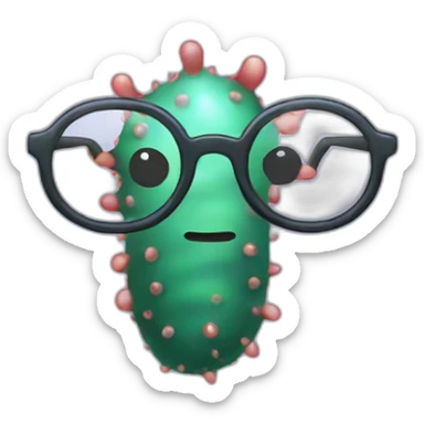 Sea cucumber with glasses sticker