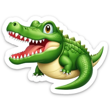 Avión con cara de cocodrilo  sticker