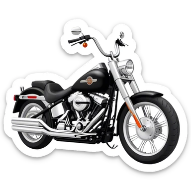 Harley-Davidson Cruiser - Harley-Davidson Softail (Model Year: 2021) (Iconic colour: Black) sticker