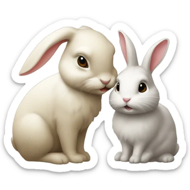 Écureuil et lapin câlin  sticker