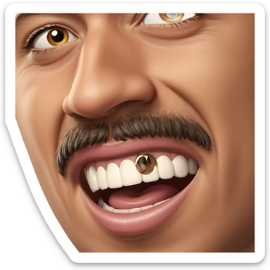 boy with open mouth portrait sticker