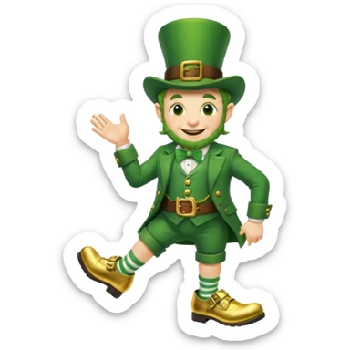 Leprechaun with legs sticker