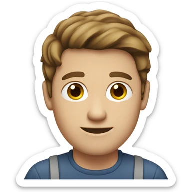 white-skinned male brown hair product designer sitting with macbook sticker