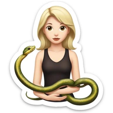 Şahmeran: belden üstü insan güzel bir kız belden aşağısı yılan sticker