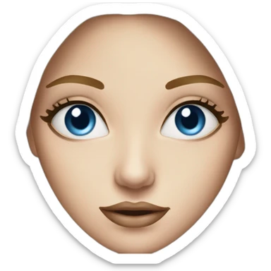 a woman with blue eyes realism sticker