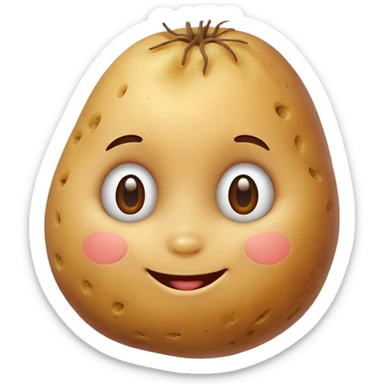 A cute potato  sticker