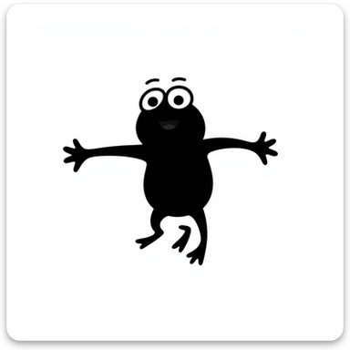 Pepe the Frog as a black doodle sticker