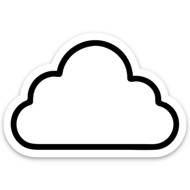 облако с 5 выступами sticker