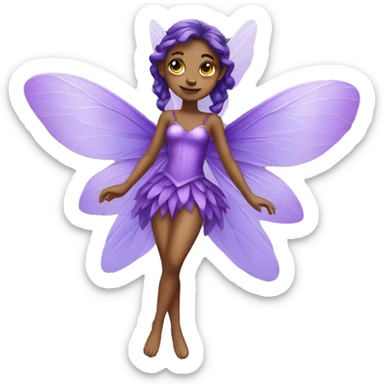 Purple fairy sticker