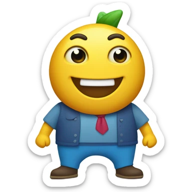 Personified triangle sticker