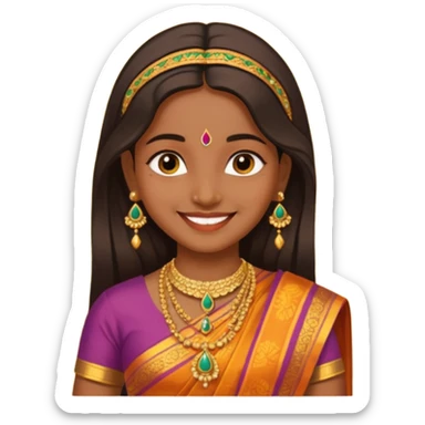 South India aesthetics for a girl’s picture  sticker