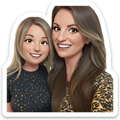 friends with big smiles sticker