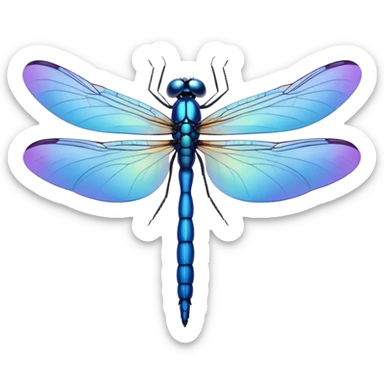 blue dragonfly sticker