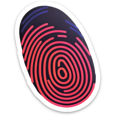 Fingerprint scanning for password security sticker