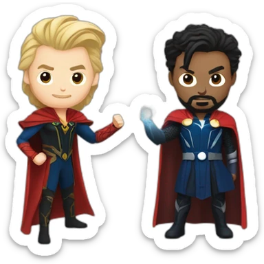 Dr strange and Thor sticker