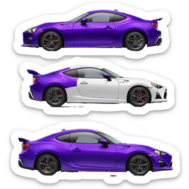 purple gt86 with wing  sticker