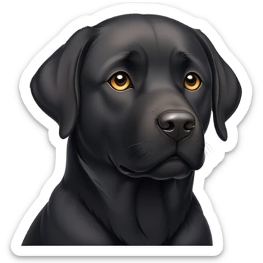 Black Labrador dog  sticker