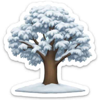 Snowy tree sticker