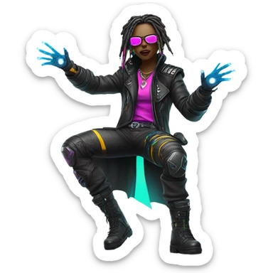 cyberpunk rockstar sticker