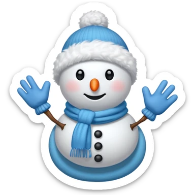 snowman with outfits  sticker