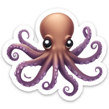 Octopus waving sticker
