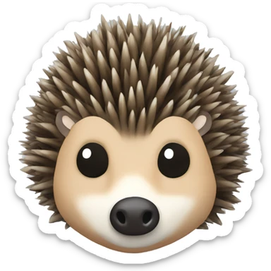 a hedgehog with hooves and a branch in his mouth sticker