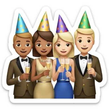 Un equipo de ventas celebrando un logro con un brindis. El fondo negro totalmente  sticker