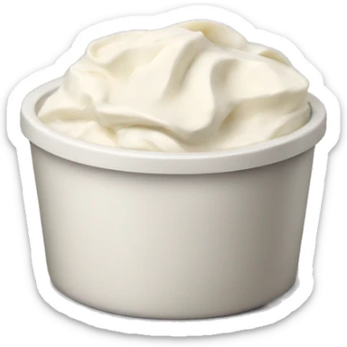 cream cheese in a tub sticker
