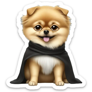 Pomeranian dressed as Luke Skywalker sticker