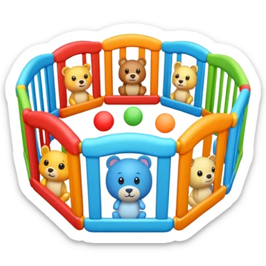 Baby play pen sticker