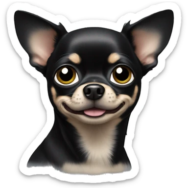 black chihuahua sticker