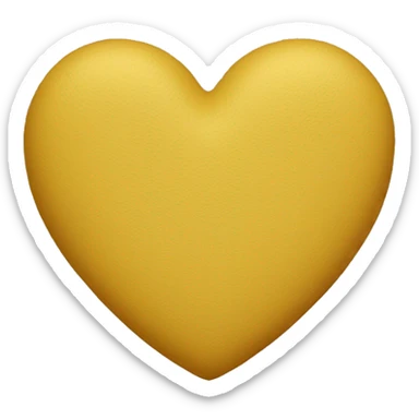 mustard-colored heart sticker